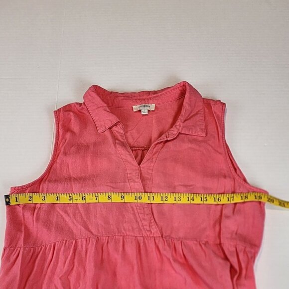 Umgee mini dress size L linen blend sleeveless collared - Picture 8 of 10